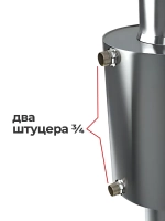 Бак теплообменник для бани 10 л, d115, AISI 439 1,0 мм