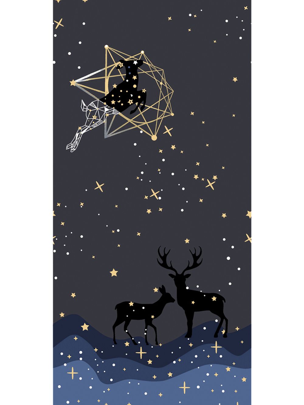 Простынь Simple House "Звездный олень" 200х215 см