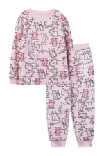 ПИЖАМА для девочки M1169FNR-2/5 р.104 св.розовый кошки (Такро)