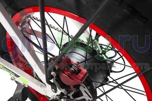 Электровелосипед Syccyba F10 Pro (48V/20Ah) - Белый с красными ободами фото №11