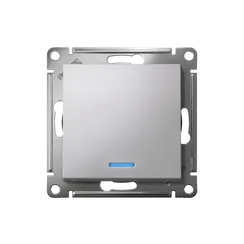 Переключатель проходной 1-кл. СП AtlasDesign 10А IP20 (сх. 6а) 10AX с подсветкой механизм алюм. SE ATN000363