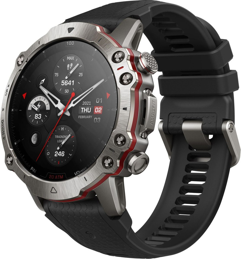 Умные часы Amazfit Falcon (A2029) Titanium (Supersonic Black Strap)