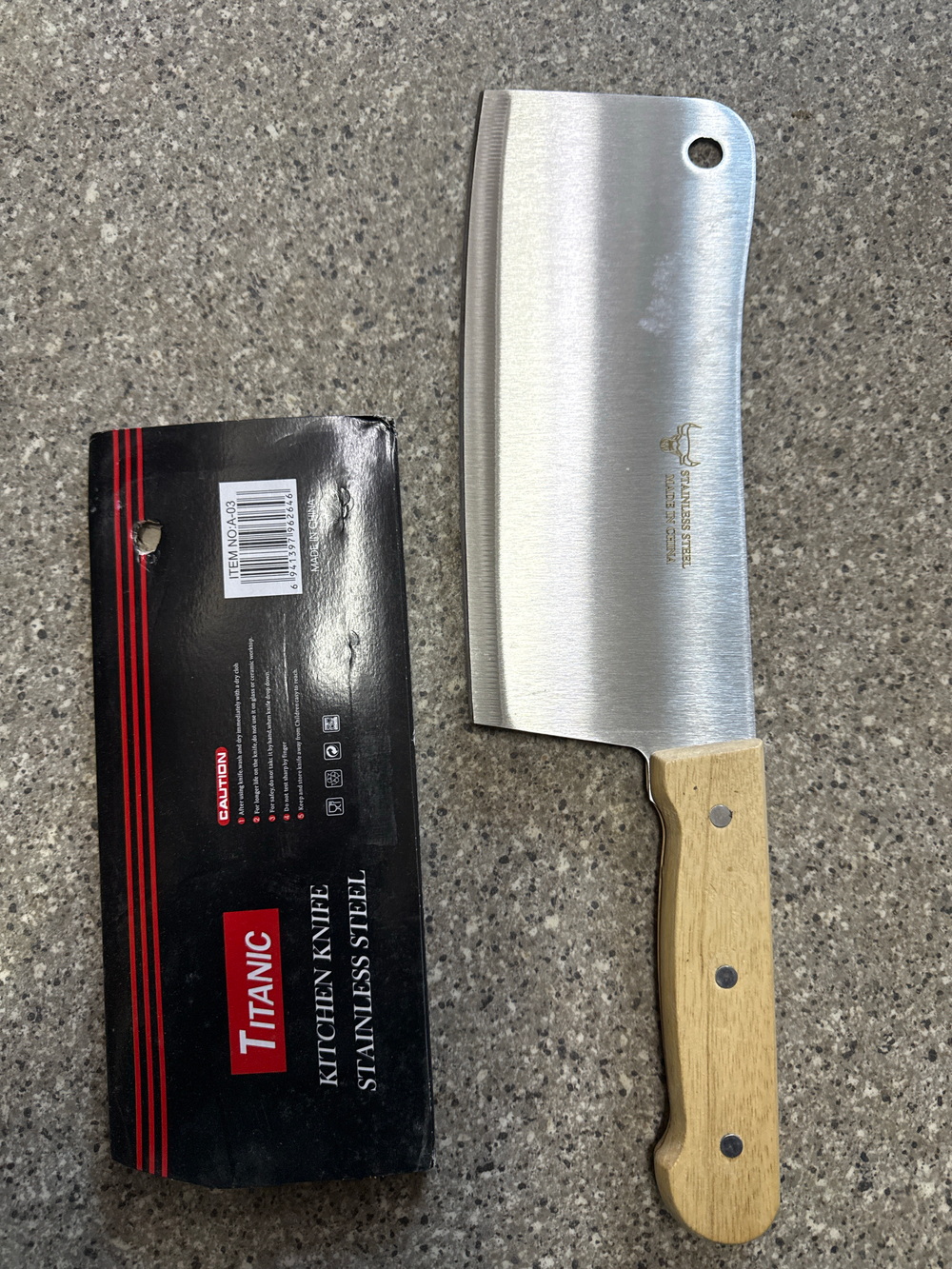 Нож кухонный топорик для мяса Titanic A-03