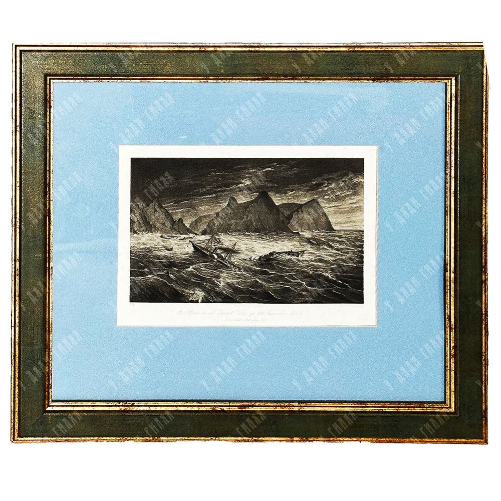 Литография «Буря на Черном море 14 ноября 1854 года». Нидерланды, сер. XIX в. Литография «Буря на Черном море 14 ноября 1854 года». Нидерланды, сер. XIX в.