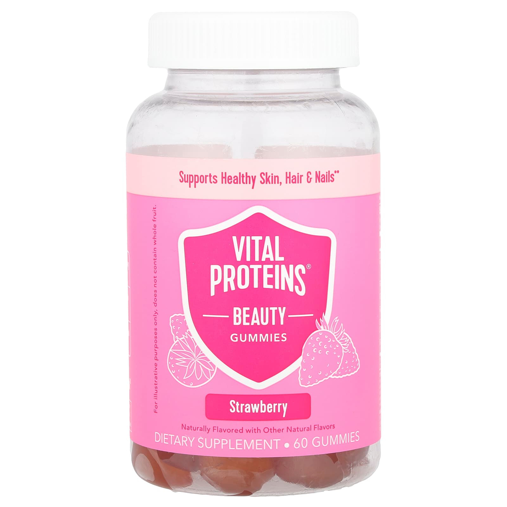 Vital Proteins, Beauty Gummies, клубника, 60 жевательных таблеток