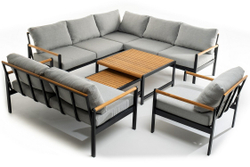 Лаунж зона из алюминия MAYA XL темный графит