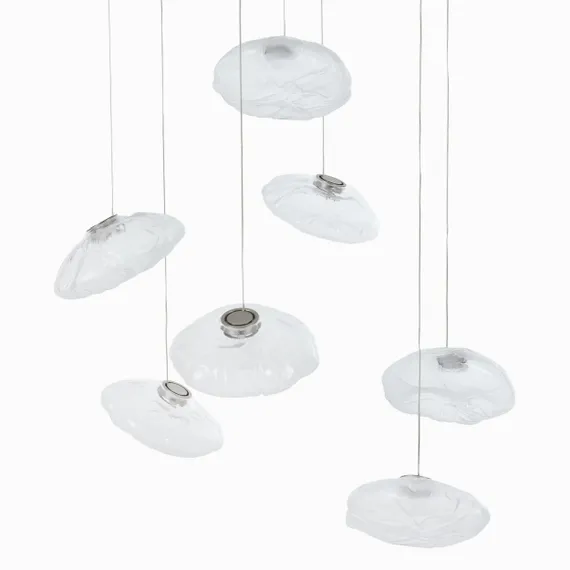 Подвесной светильник Cloud Ø90 см, прозрачный, белый