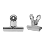 Зажимы для бумаги металлические 50 мм, 6 штук, MC-Basir, набор канцелярских зажимов для документов и кроя ткани, большой размер, стальные, до 240 листов