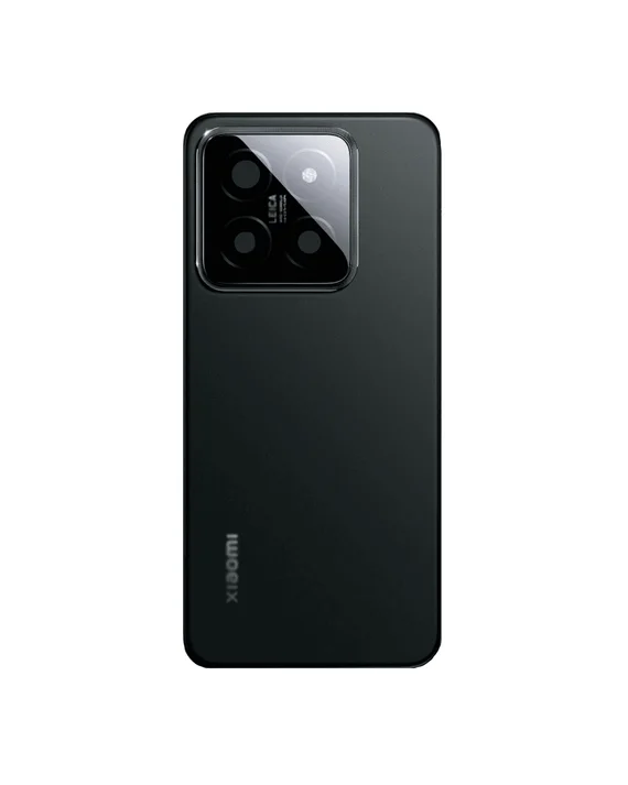 Задняя крышка для Xiaomi Mi 14 (Черная) со стеклом камеры