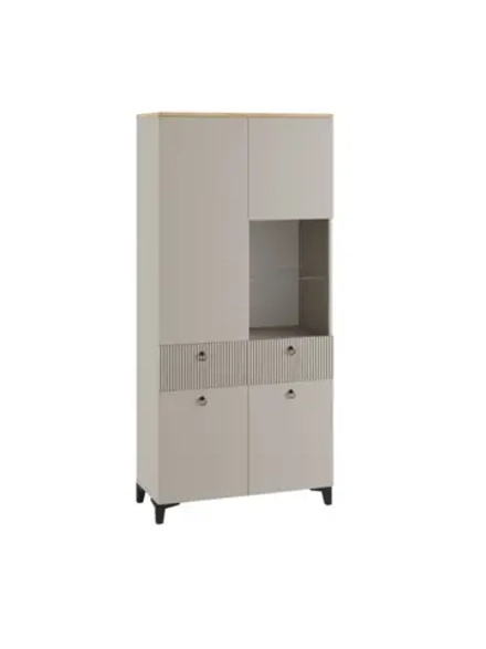 Шкаф-витрина стеклянный в гостиную Кашемир 80х41х210 см