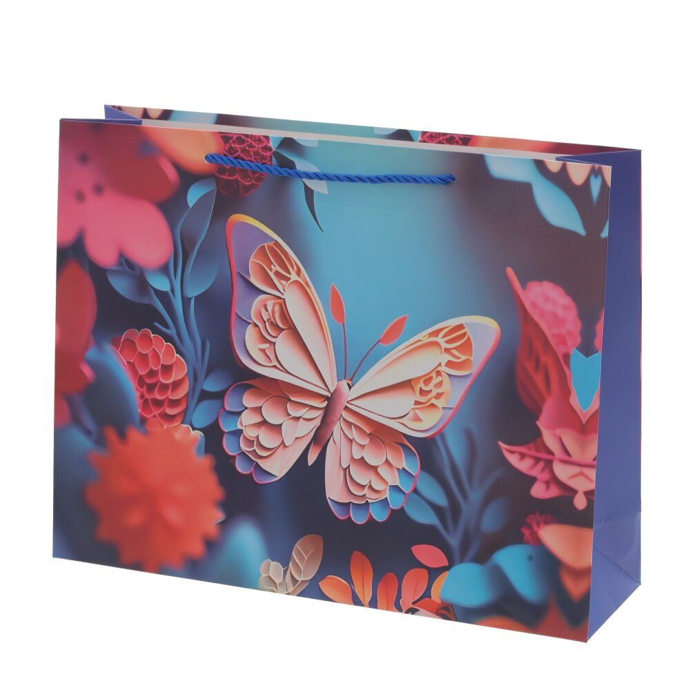 GAEM Пакет подарочный L (бумага 210г/м2, блок микс 12шт), L38,5 W11 H30 см, 4в.