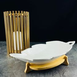 Lenardi 140-105 Блюдо 42см на подставке BAMBOO в под.уп.(х8)Фарфор