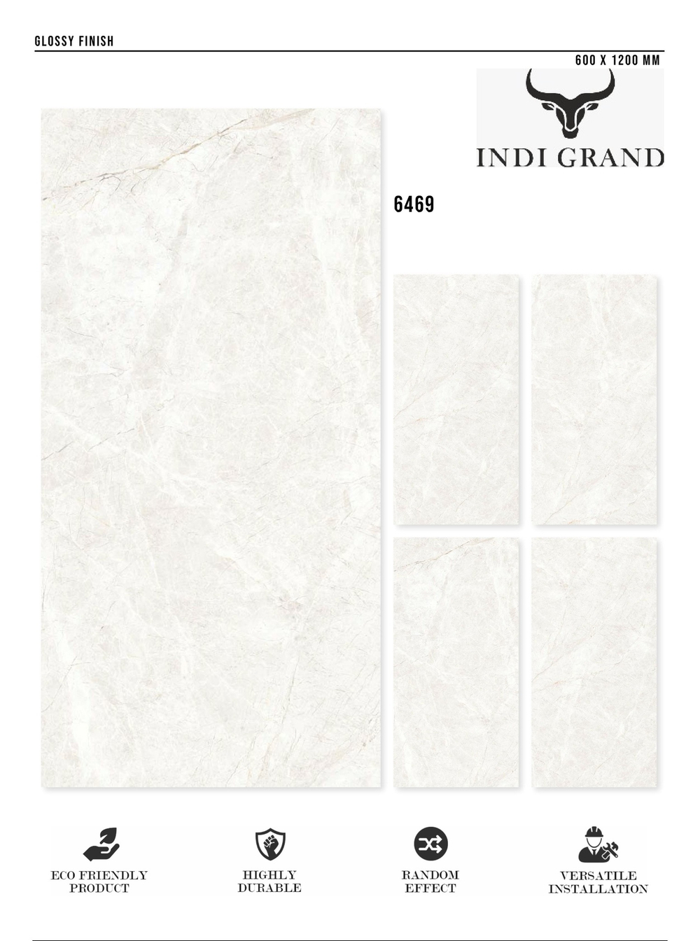 Керамогранит glossy №6, 60х120, 6469