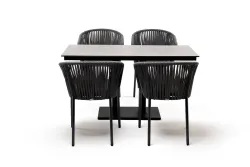 "Каффе Дабл" обеденная группа на 4 персоны, цвет "серый гранит"