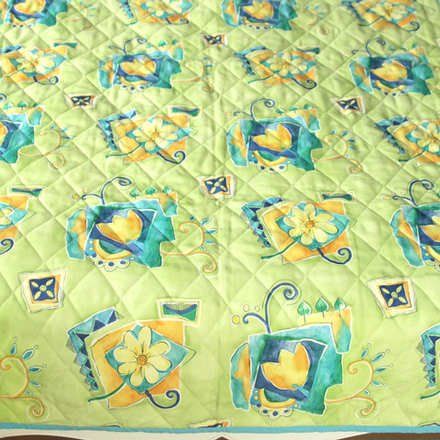 Покрывало из полотна фабричной стежки