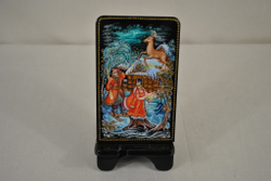 Сувенирная подставка для телефона с росписью Палех "Серебряное копытце"