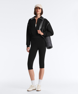 Oysho Куртка с эффектом неопрена без капюшона, черный