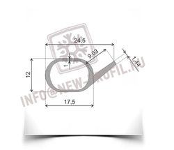 Уплотнительный профиль_020 (тип FV1200) для холодильного оборудования.