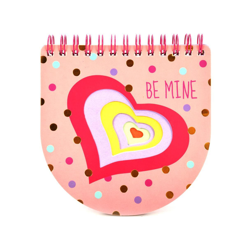 Блокнот на спирали, 12*12см, 60 листов, с многослойной вырубкой, цветной блок