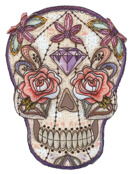 Термоаппликация "Череп винтажный" (10013090/031018/0015376/1_Китай)
