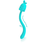 Аквамариновый гибкий вибратор - 14,2 см. (Цвет: аквамариновый)