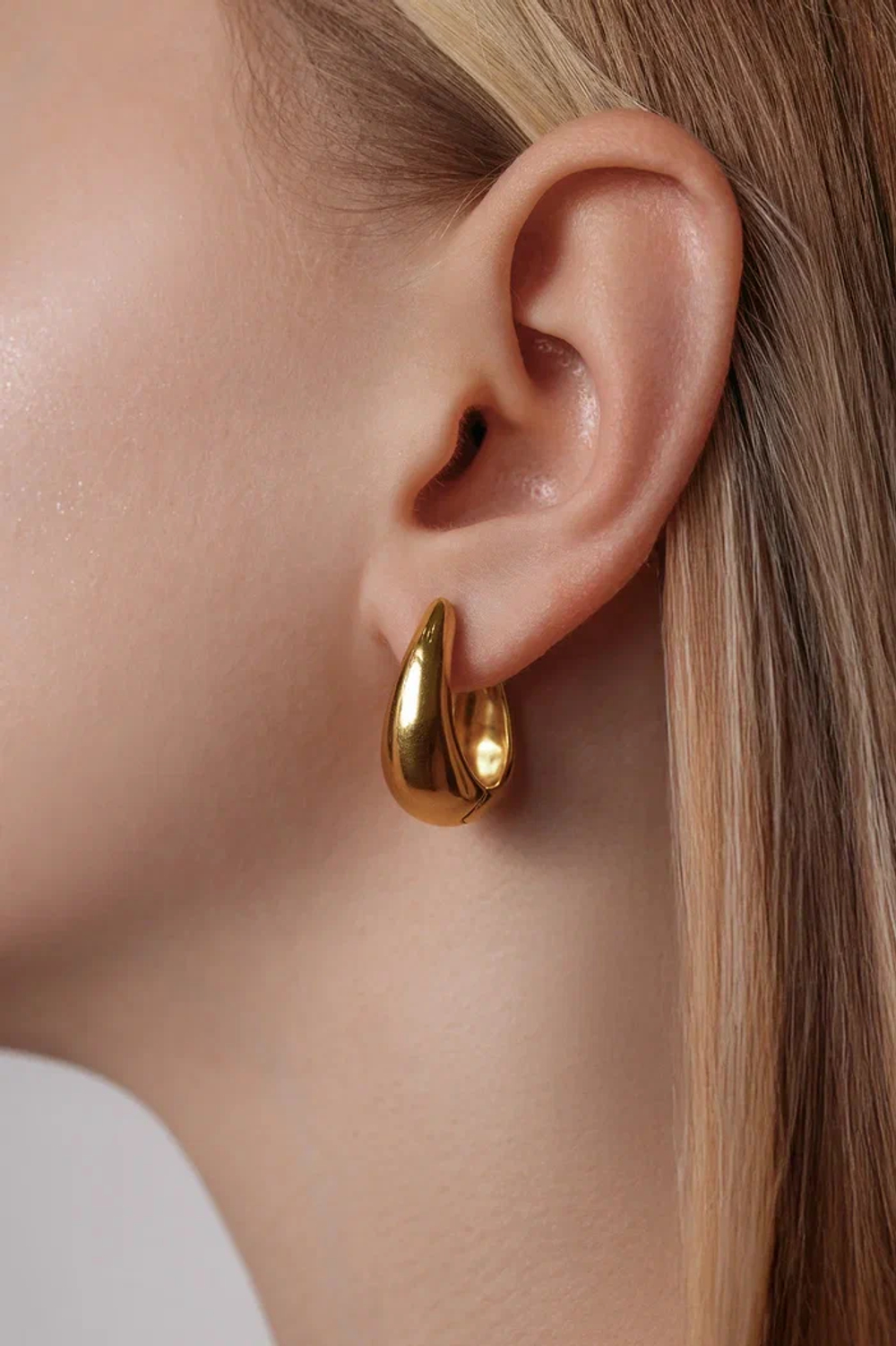 Серьги "Дутые" в золочении