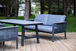 "Сан Ремо" комплект садовый для лаунж-зоны серый