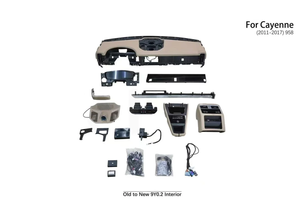 Переделка интерьера для Porsche Cayenne 958 2011-2017 в Porsche Cayenne 9Y0.2 Рестайлинг 2023+ Порше Каен