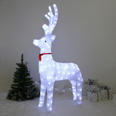 Фигура светодиодная «Оленёнок из сказки» 67*23*120 см, 150 ламп LED, авторежим, 220V, Белый