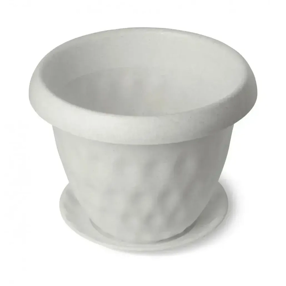 Горшок для растений Розетта 1,7л Д170 c поддоном мрамор