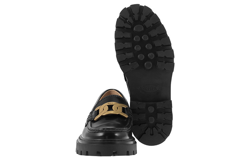 TOD"S Logo Plaque Slip On Loafers Women"s