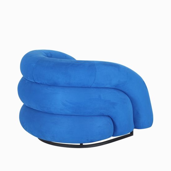 Кресло Barbro синяя ткань