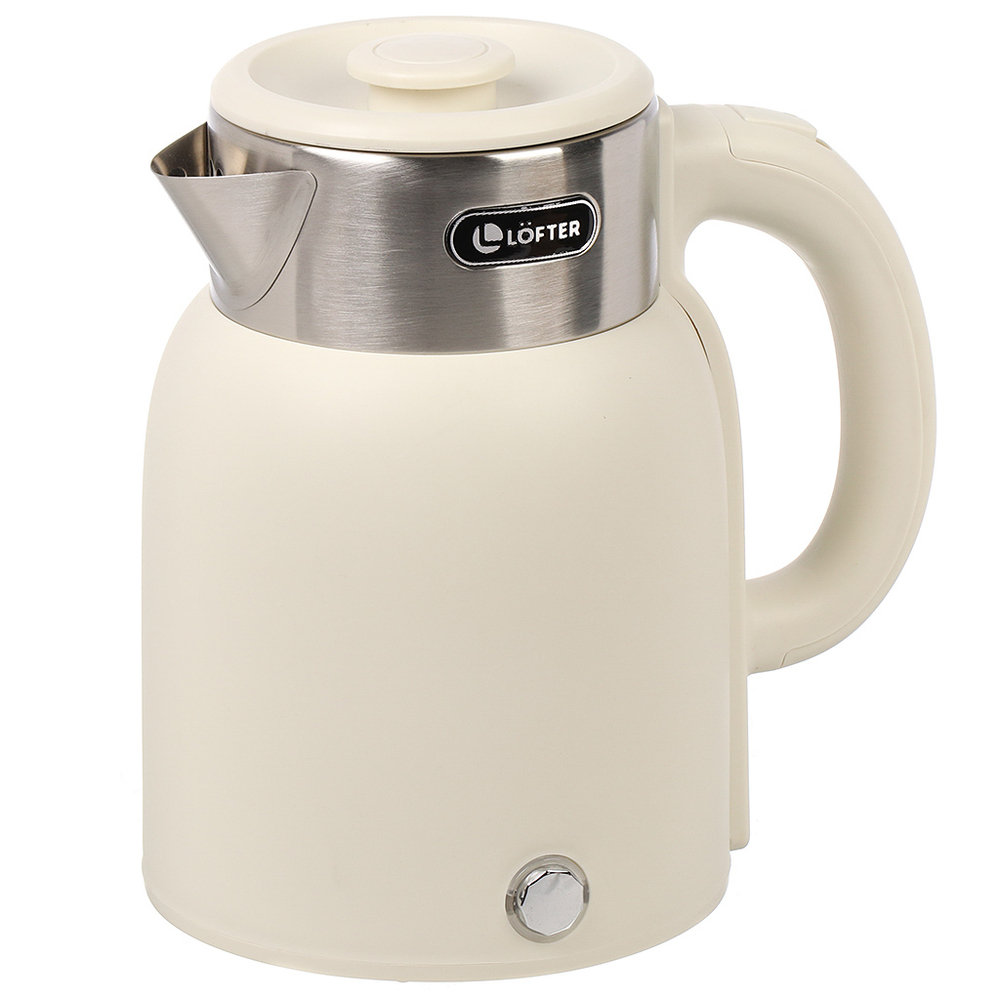 Чайник электрический Lofter, CX-K224-18W, бел, 1.6 л, 1500 Вт, ск нагр элем, пластик