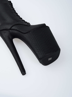 DRAGON. Ботильоны четверки. Эко кожа. Открытые - SHDB-023-4-zme-bl