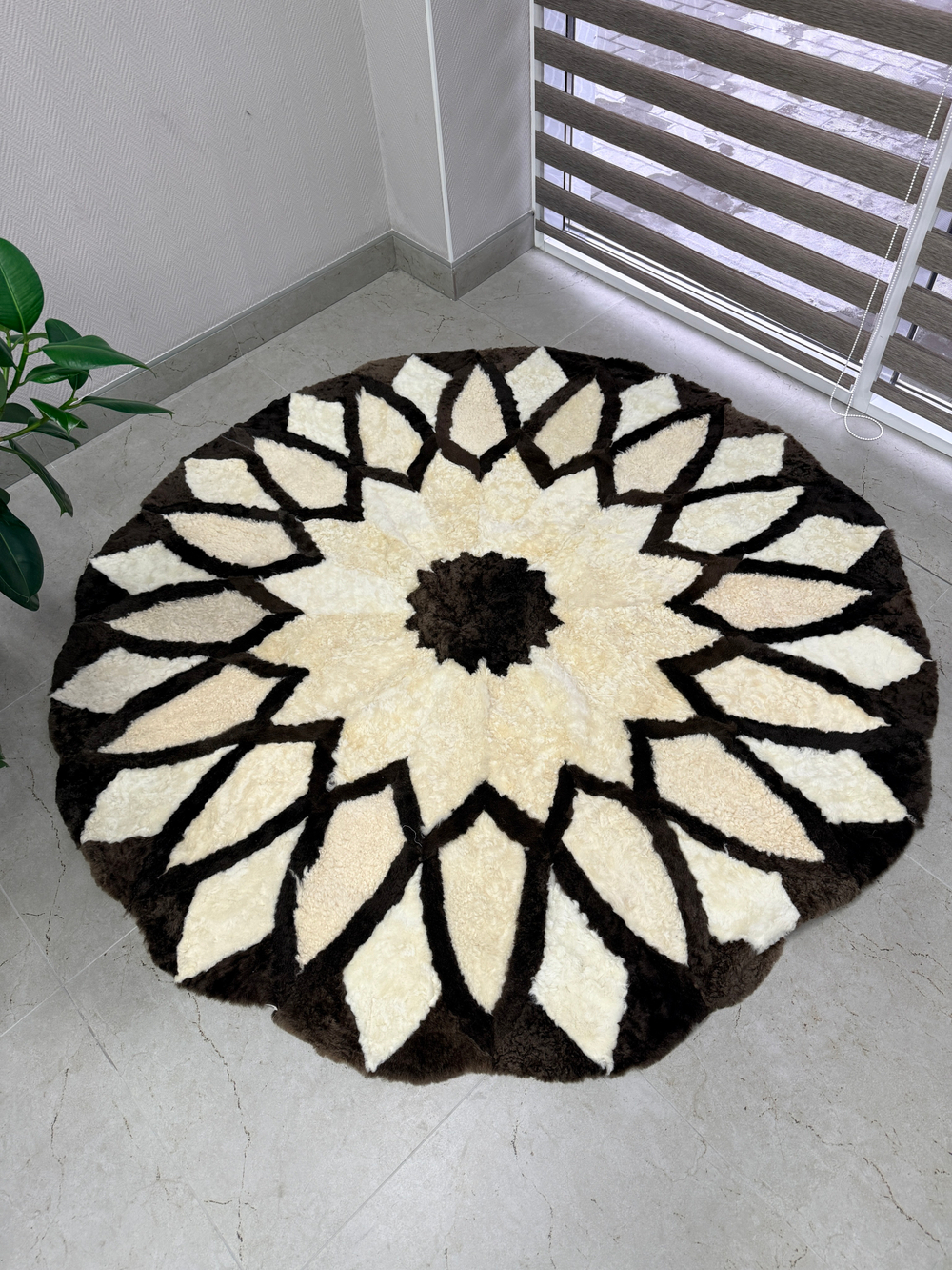 Ковер шкура натуральная овчина меховой