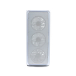 Корпус BaseTech eXtreme GFX-03, Без БП, ATX, белый, 4xICE BLUE FAN, 2xUSB2, 1xUSB3, бок: закалённое стекло (BT-GFX-03W-MESH-4F-IB)