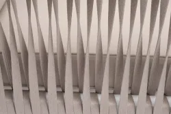 "Касабланка" кресло плетеное из роупа, каркас алюминий белый муар, роуп бежевый 20мм, ткань бежевая 15052