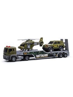 Машинка Военный Автовоз со светом и звуком (JS203E)