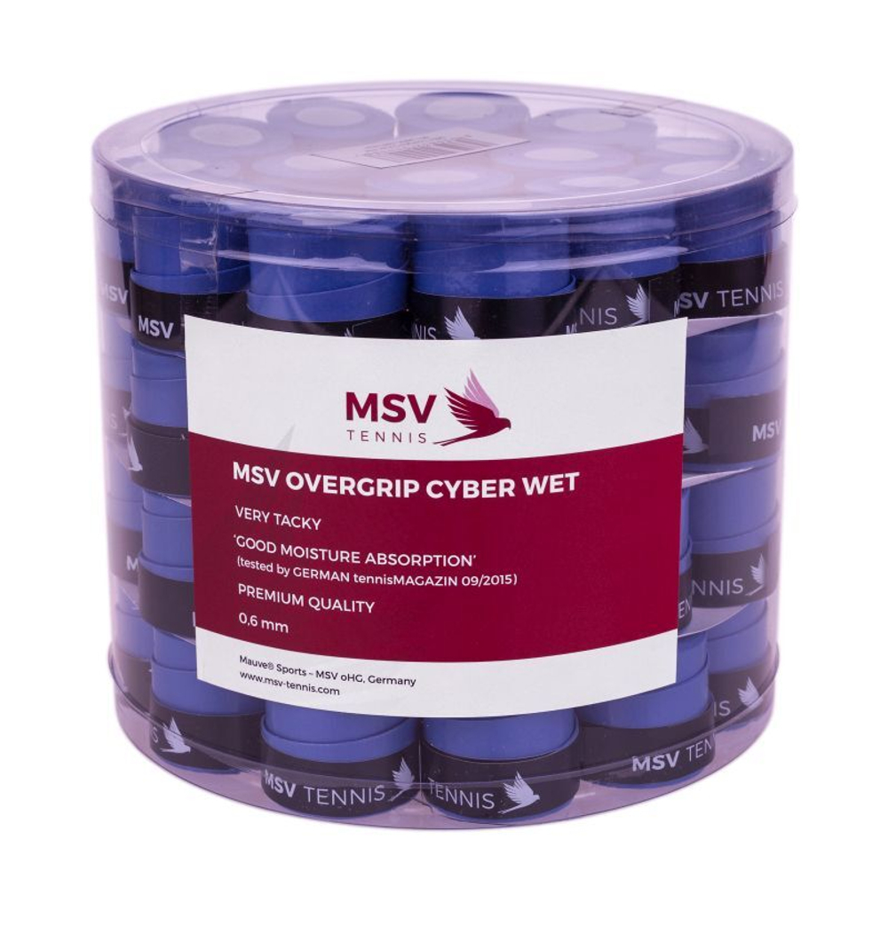 Намотки теннисные MSV Cyber Wet Overgrip 60P - blue