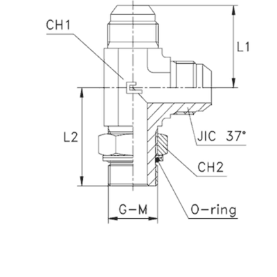 Штуцер FRLG JIC 9/16 - 16x1.5