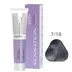 ESTEL Безаммиачная краска для волос SENSATION DE LUXE, 7/18 русый пепельно-жемчужный, 60 мл