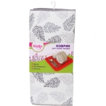 Коврик для сушки посуды 38*50см «Листья» белые