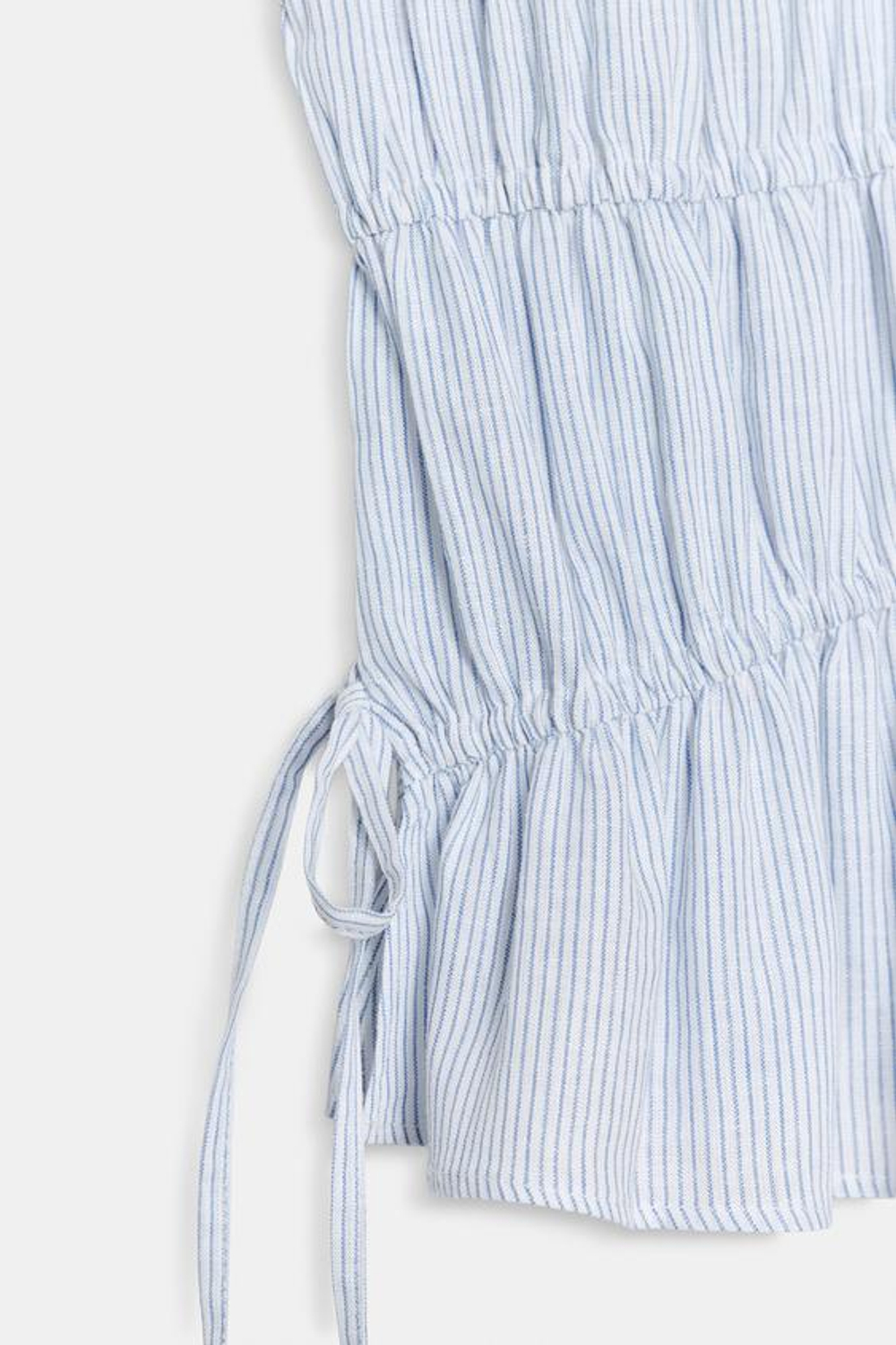 ZARA ТОП В ПОЛОСКУ ИЗ ЭЛАСТИЧНОЙ ТКАНИ, СИНИЙ/БЕЛЫЙ