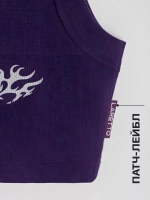 Летний кроп топ трикотажный детский