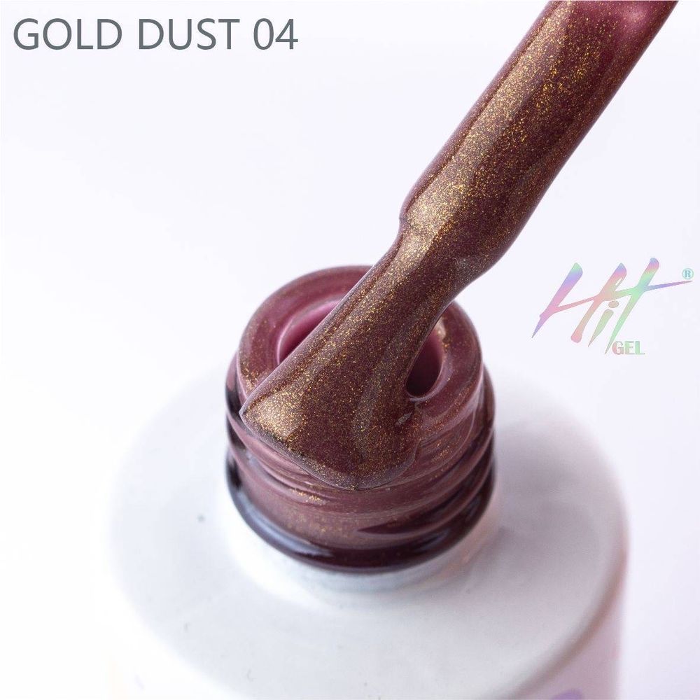 Гель-лак ТМ &quot;HIT gel&quot; №04 Gold dust, 9 мл