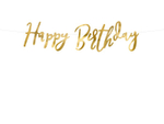Гирлянда "Happy Birthday" (золото) 62 см