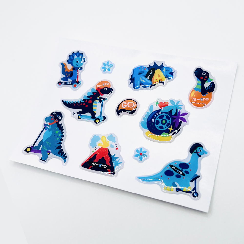 Стикерпак объемный m-cro Скутерзавры, 100/145 мм_promo
