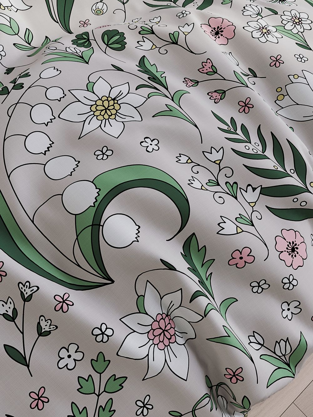 Простынь на резинке бязь Сказка "Грета" 90x200 см