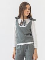 Жилет серый для девочки арт. АТ931