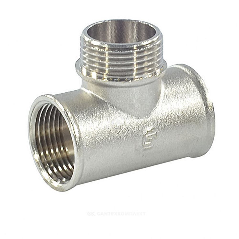 Тройник латунь никель Ду 20 (3/4") ВР/НР/ВР SantechSystems